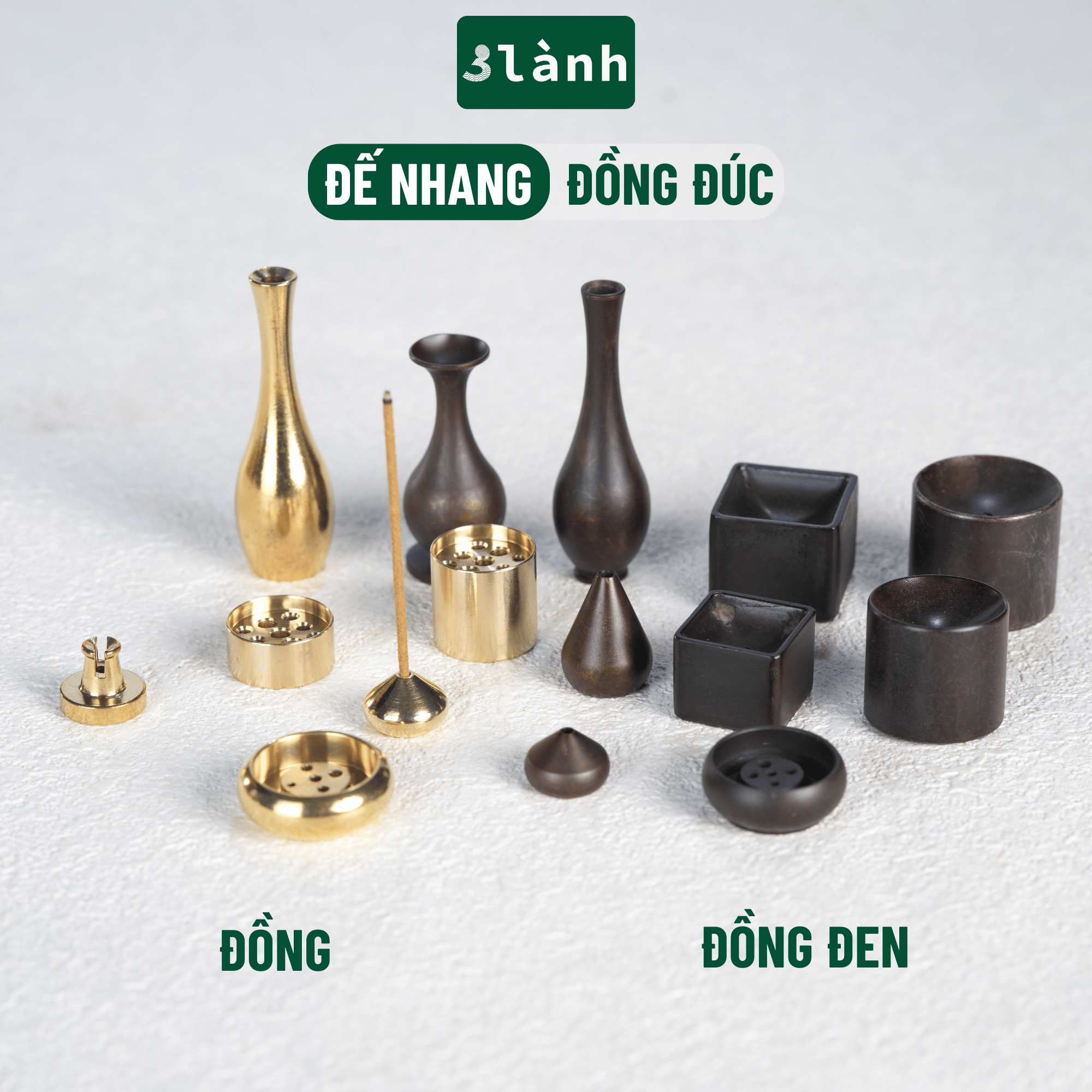 Đế Cắm Nhang Trầm Hương 5-9 Lỗ Bằng Đồng Thau Nguyên Chất Hình Trống Tối Giản Phù Hợp Nhiều Kích Thước Nhang Quà Tết