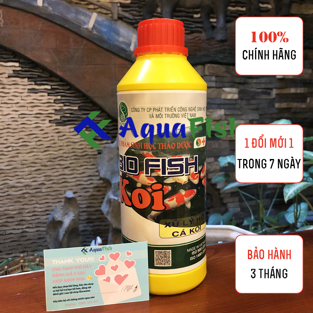  Men Vi Sinh Bio Fish Koi 1000ml  men vi sinh được tin dùng cho hồ cá koi  