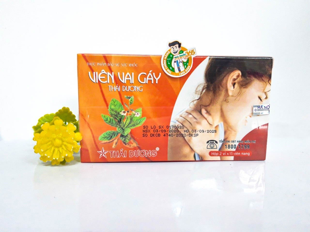 Viên uống hỗ trợ giảm đau mỏi vai gáy, tê bì chân gtay Viên vai gáy Thái Dương Hộp 30 viên