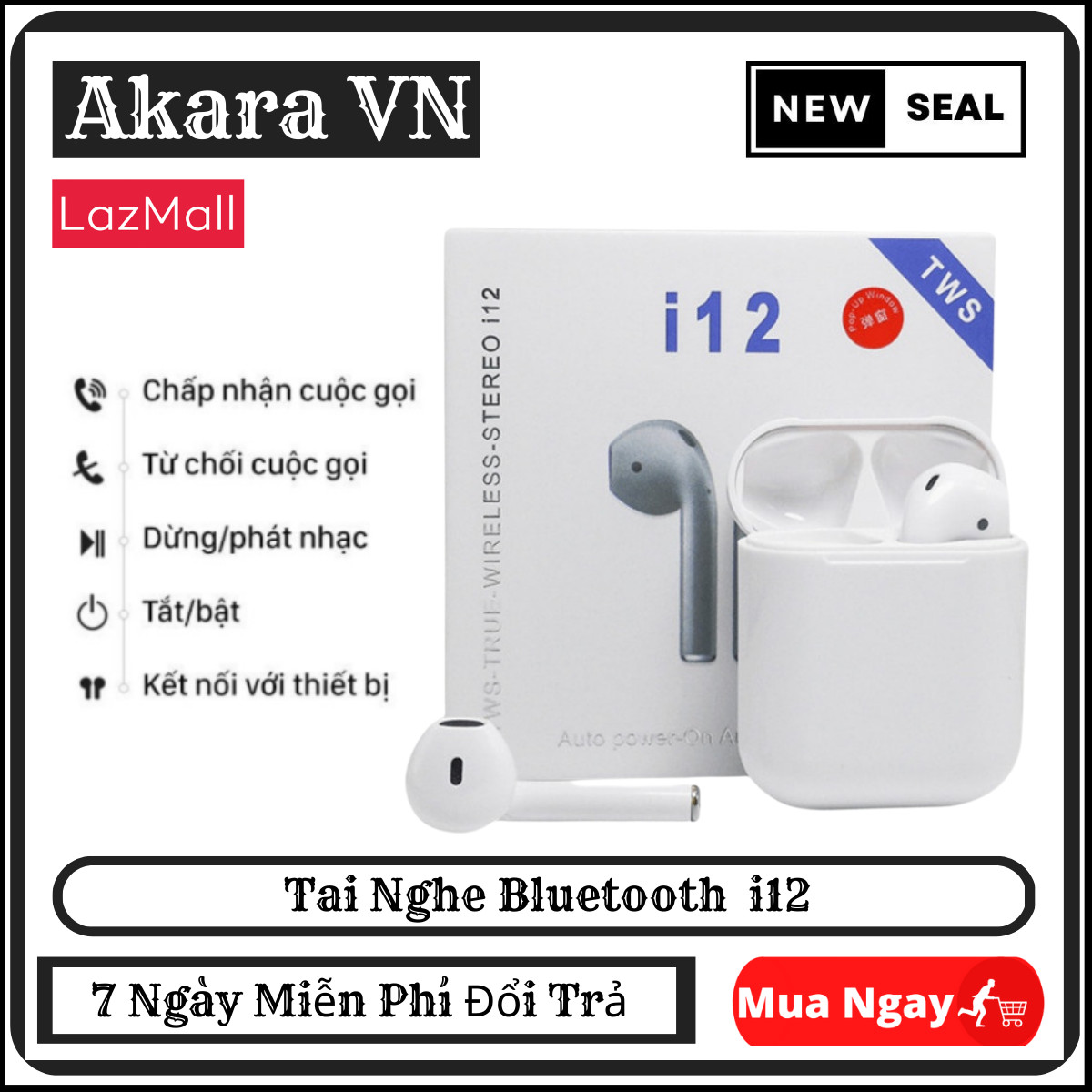 Tai Nghe Nhét Tai I12 Giá Rẻ , Tai Nghe Bluetooth TWS I12 , I16 Pro