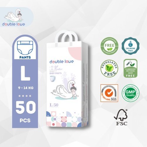 Bỉm quần Double Love size L 50 miếng