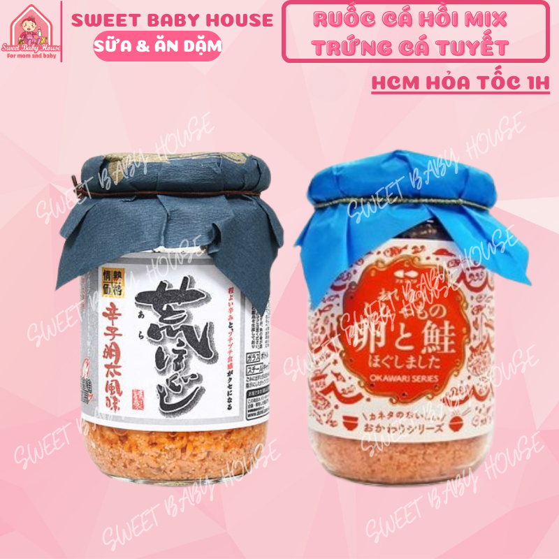 Ruốc cá hồi mix trứng cá tuyết Nhật Bản 140g. Date 1/2025 - Sweet Baby House