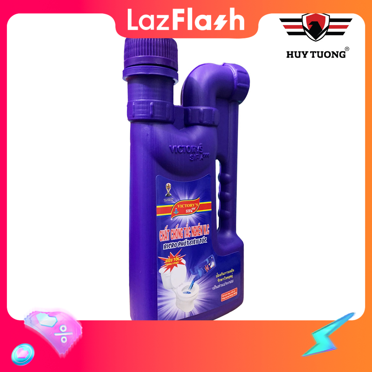 Chất thông tắc cống thông tắc bồn cầu chống hôi siêu mạnh 5 phút 700g / 800g / 1400g / 1600g victory's sifa999 - huy tưởng