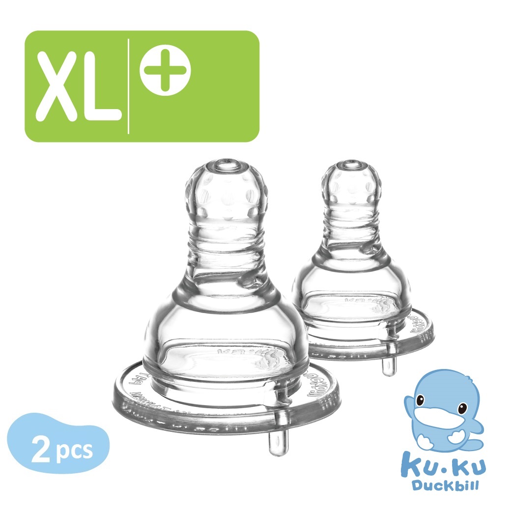 Ty thay bình sữa cổ nhỏ silicone siêu mềm dòng chảy chữ thập size XL KUKU