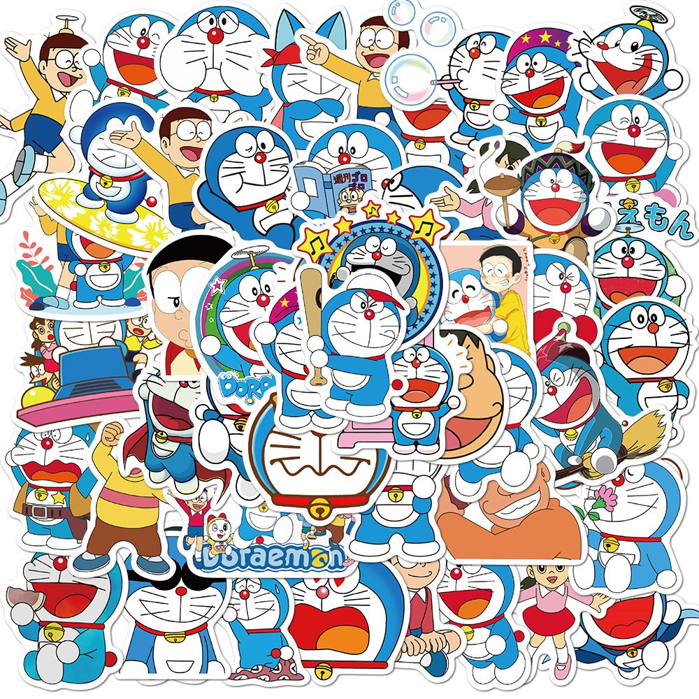 [SET 20/50/100] Sticker dán Doraemon Sticker dán chống nước, chống UV, Dùng dán Xe, dán mũ bảo hiểm, dán Laptop