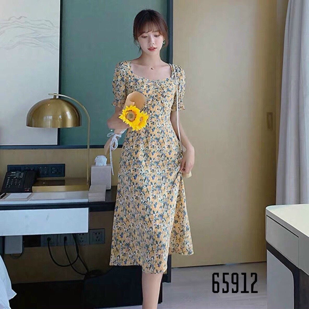 Đầm xòe lụa bi nữ tính đẹp dịu dàng cho nàng / có size XXL