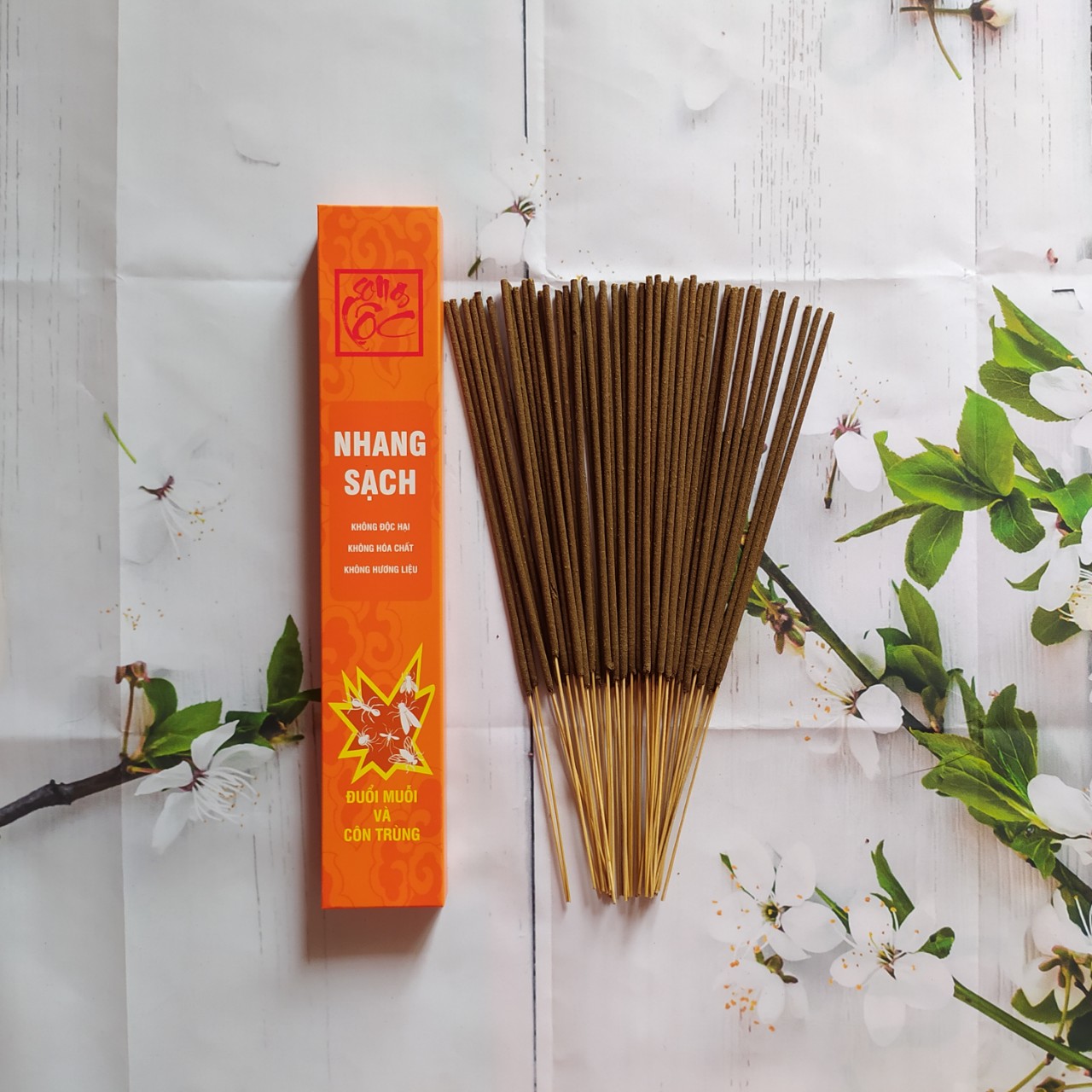 Nhang sạch Bạch Đàn thắp ban thờ có kiểm định an toàn sức khỏe có thêm tác dụng xua đuổi muỗi và côn trùng 30cm (50 cây)