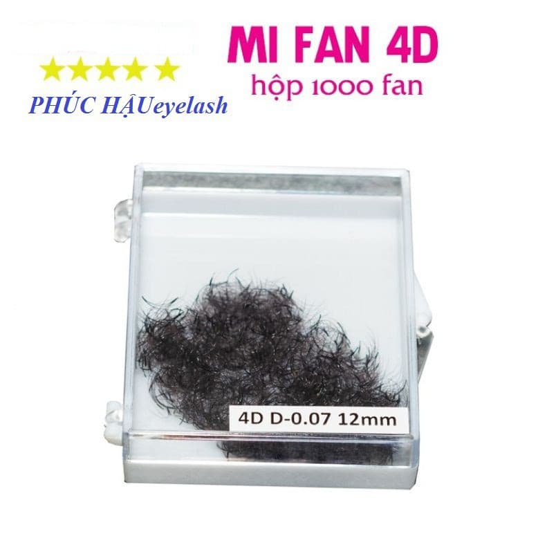 Mi Fan 4D 1 Hộp 1000 Fan,Chân Keo Nhỏ, Bắt Keo, Xòe Đều, Dày 0.07 Mi Fan Xưỡng Đẹp Như Fan Tay, Phụ Liệu MI Hậu