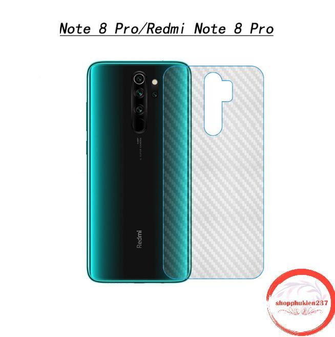 [HCM]Miếng dán lưng Xiaomi Redmi Note 8  Note 8 Pro Dán dẻo vân Carbon mặt lưng chống trầy