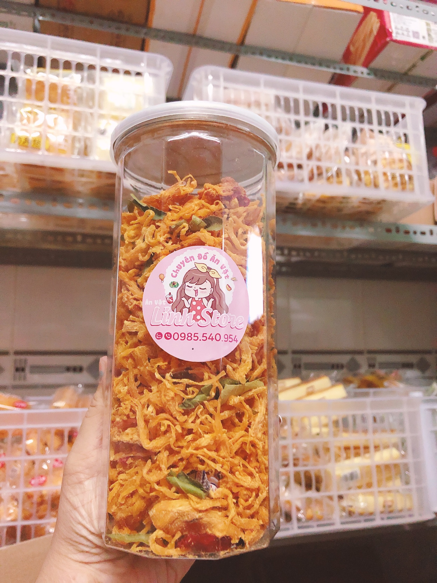 Khô gà lá chanh hủ pet 300g