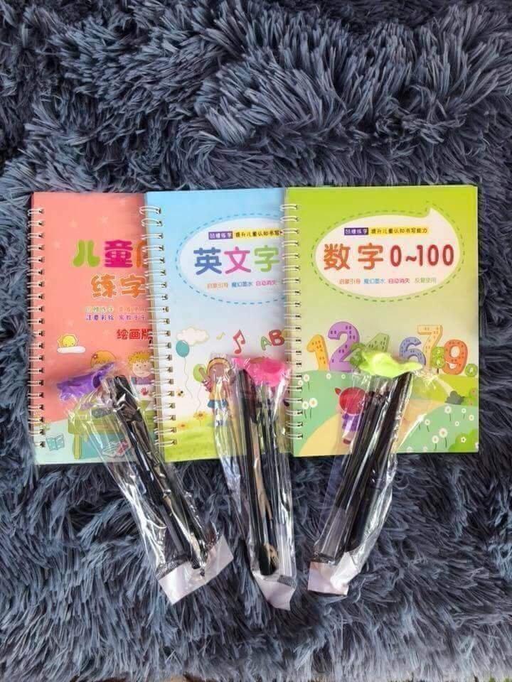 Bộ 3 vở tập tô, tập viết cho bé - kèm 3 bút-hgdchoi27