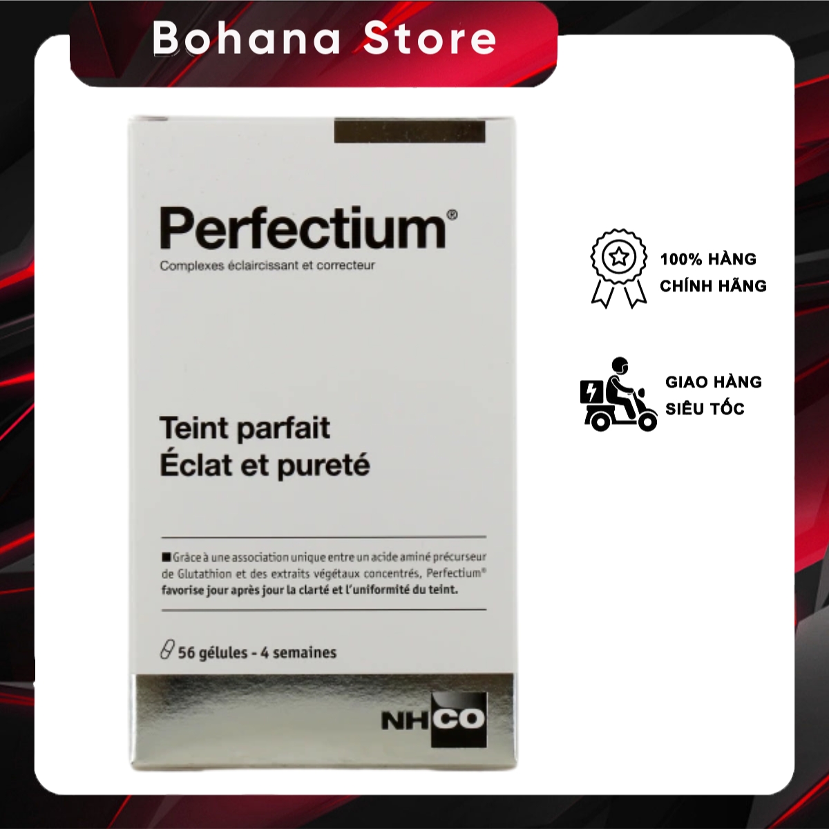 Viên trắng da, mờ nám NHCO Perfectium Teint Parfait Eclat et Purete 56v