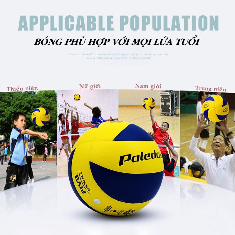 Bóng Chuyền Da Chính Hãng Động Lực Chuẩn Thi Đấu DL 200 - Tặng Kim Bơm - Túi Lưới 5