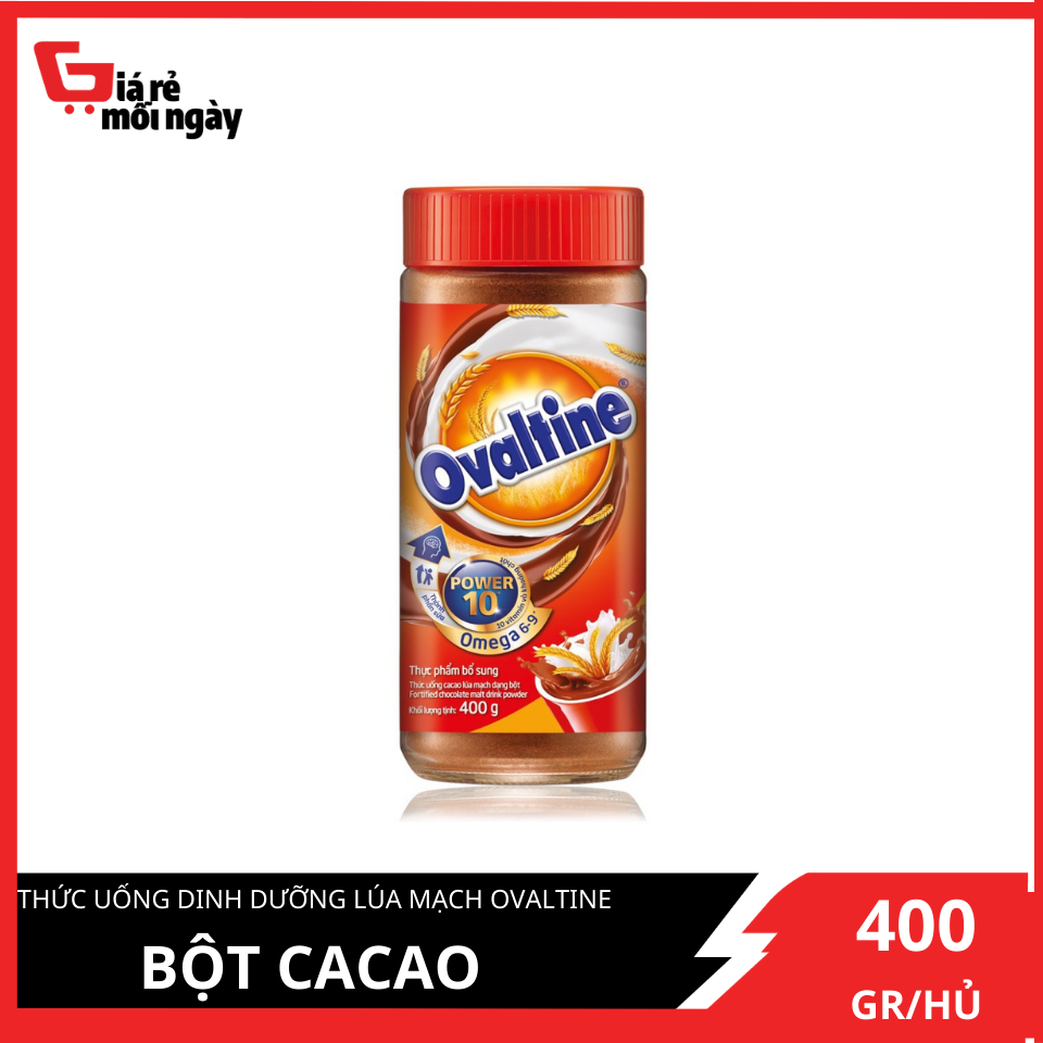 Thức Uống Dinh Dưỡng Lúa Mạch Ovaltine Bột Cacao 400g