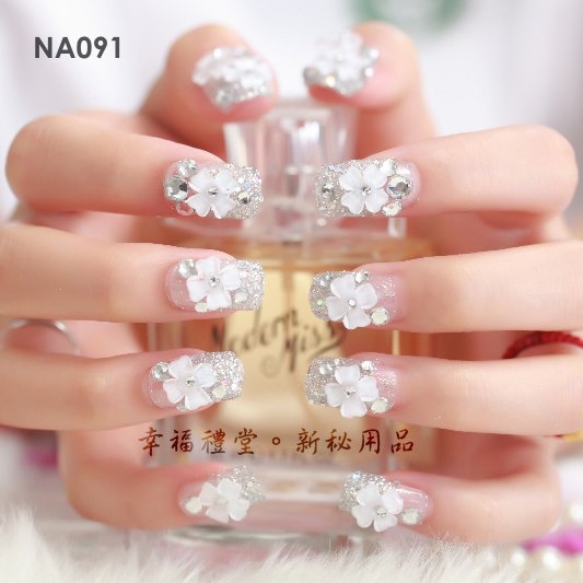 Hộp 24 Móng tay giả , nail giả , móng giả A24 (Keo sẵn sau các ngón tay)