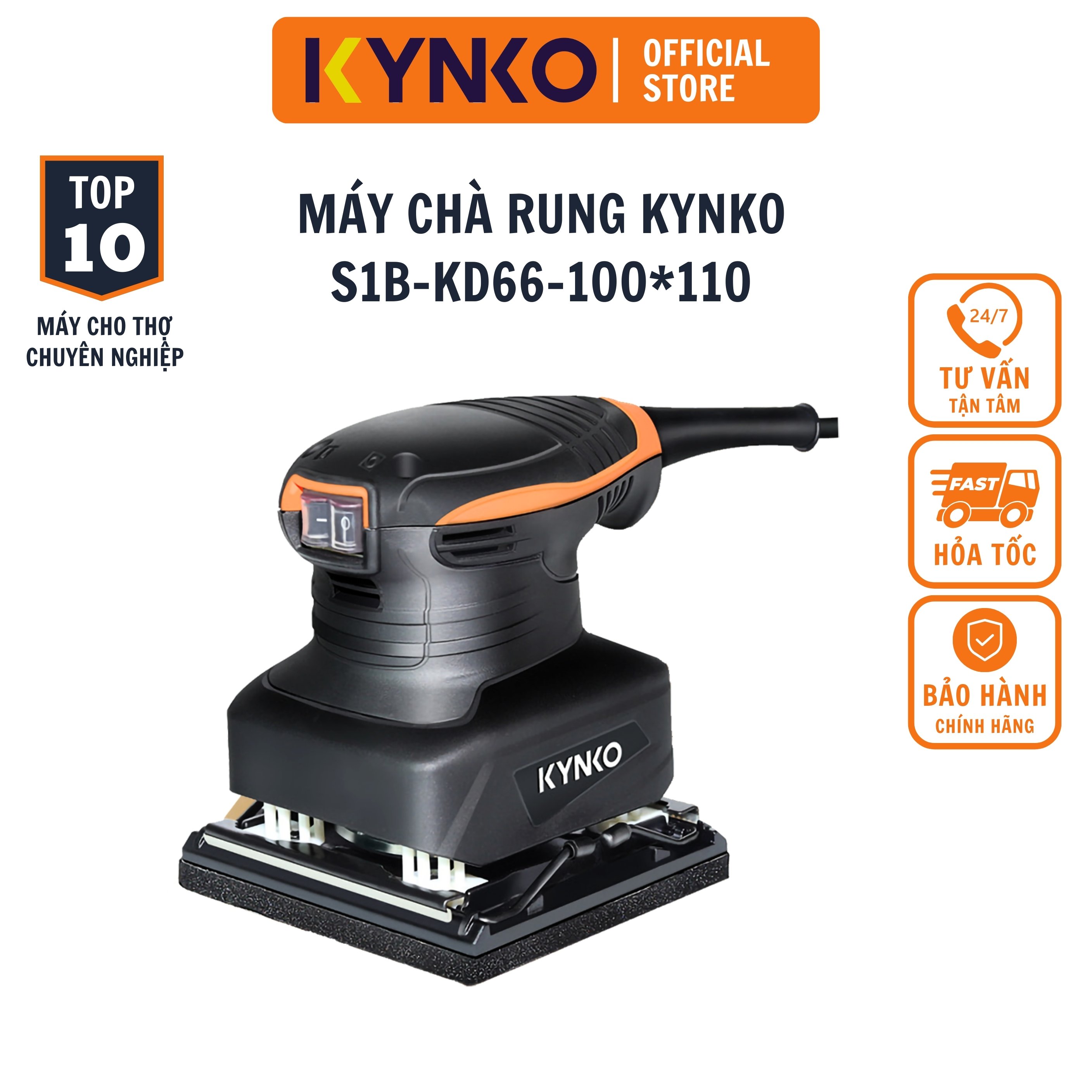 Máy chà nhám rung kynko s1b- kd66 -110*1000 cầm tay chính hãng giá tốt