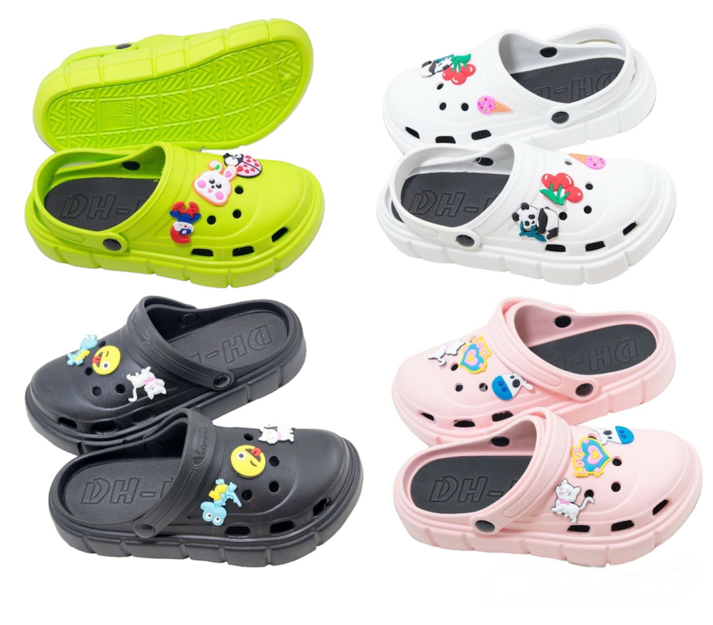 Dép cross nữ độn đế 5cm siêu nhẹ kèm stiker dễ thương, dép sục nữ đế bánh mì ullzang