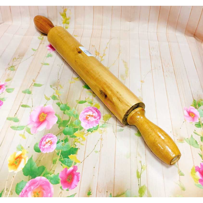 Cây lăn bột gỗ- cây cán bột tay cầm lăn được chiều dài cả cây 40cm, 60cm