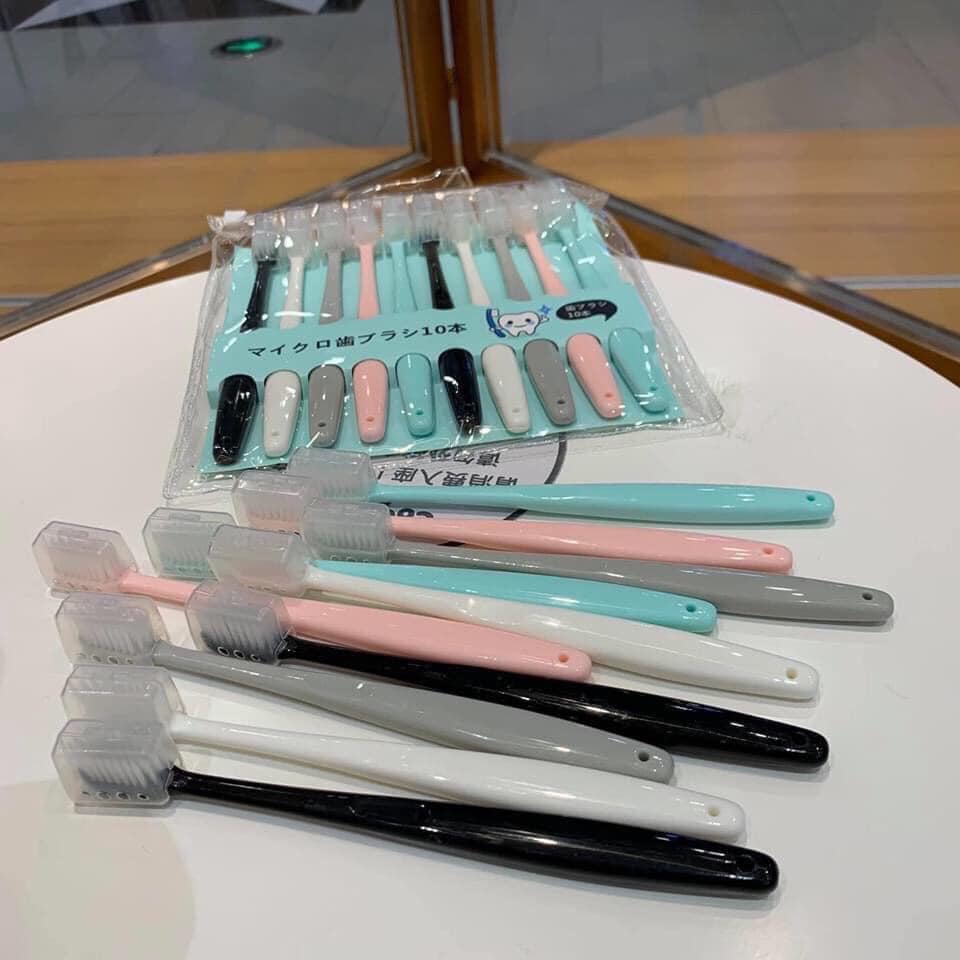 Sét 10 bàn chải đánh răng, combo 10 bàn chải đánh răng xuất Nhật, bàn chải đánh răng cho bé, bàn chải đánh răng cho gia đình, bàn chải, combo 10 bàn chải đánh răng