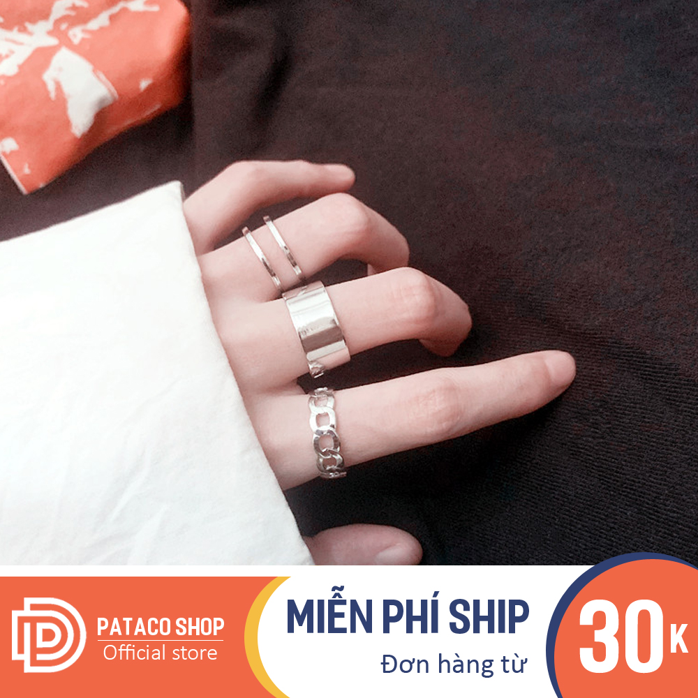 Combo 03 nhẫn nữ Titan thời trang phong cách Hàn Quốc cho cặp đôi NT8