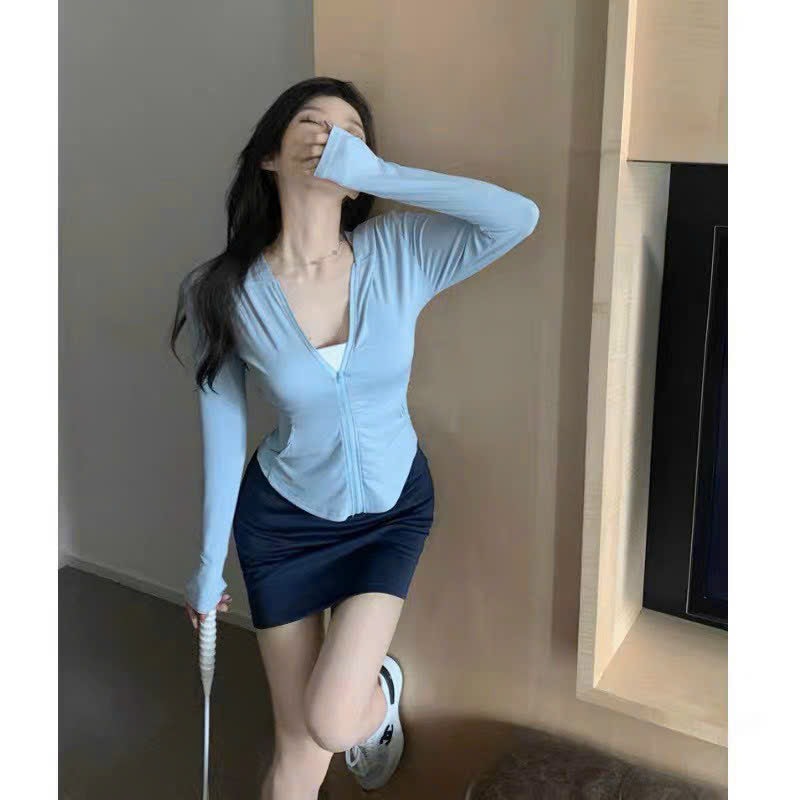 Áo khoác unisex nữ kiểu khoác nhẹ chất thun lạnh phong cách chống nắng chất lừ hàng mới