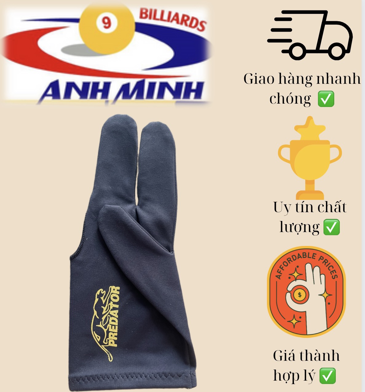 [HCM]Găng tay bida PREDATOR