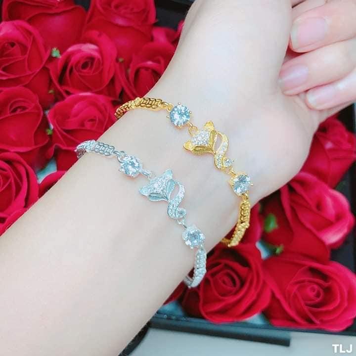 Lắc tay bạc hồ ly may mắn tình duyên