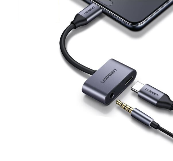 Cáp chuyển usb type-c to 3,5mm hỗ trợ cổng sạc usb-c ugreen 50596