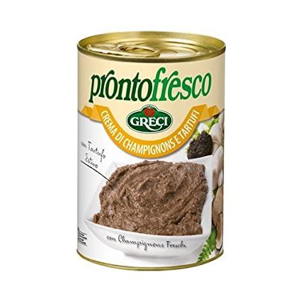 Sốt Nấm Truffle Đen Thượng Hạng Greci Porcini Cream 400gr/ Sốt Kem Nấm Ý Cream of Champignons and truffles Greeks - Nhập Khẩu Ý
