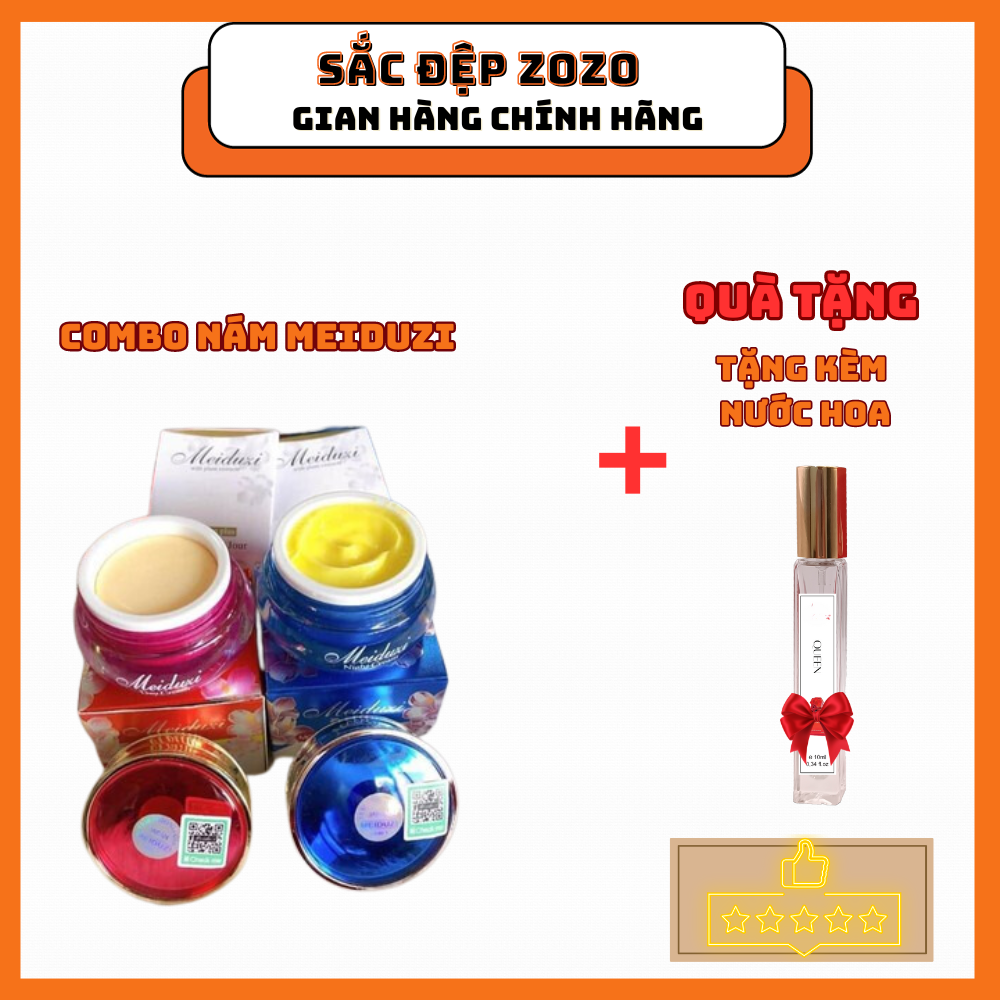 [HCM]Combo Dưỡng Trắng Da Ngừa Nám Meiduzi Ngày Và Đêm + tặng nước hoa