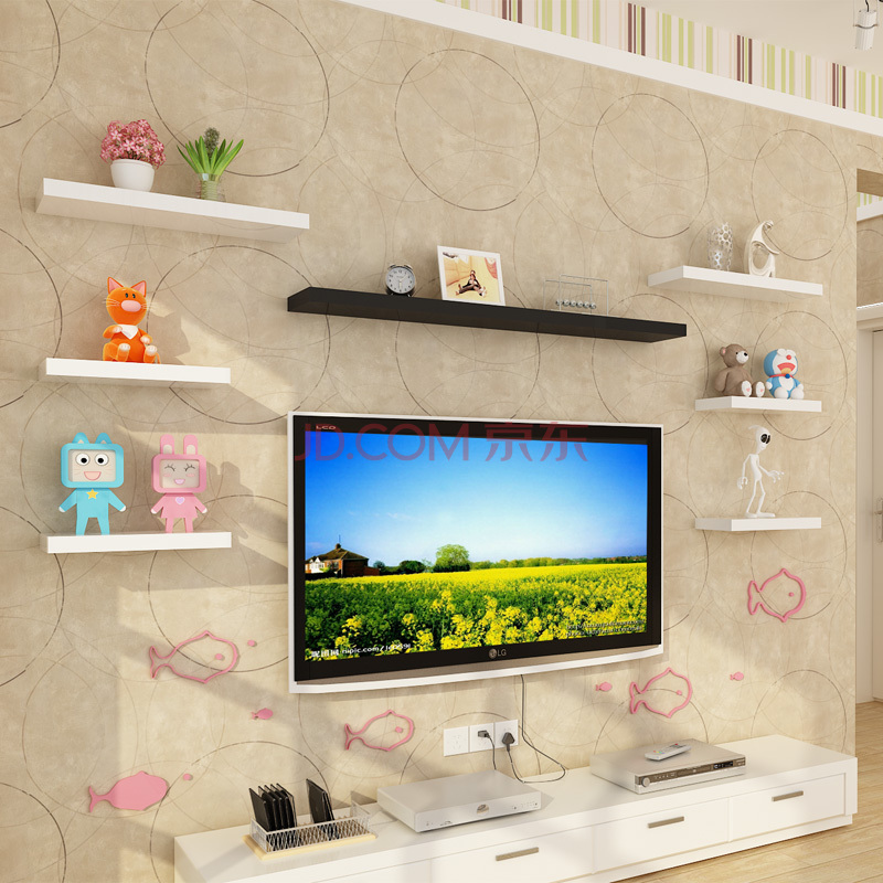 Kệ Treo Tường 6 Thanh Ngang Trắng Dài 40 Sâu 13cm