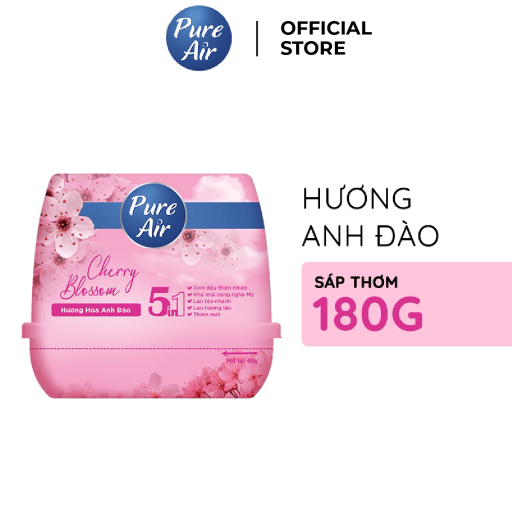 Sáp thơm khử mùi Pure Air hương hoa anh đào 180g