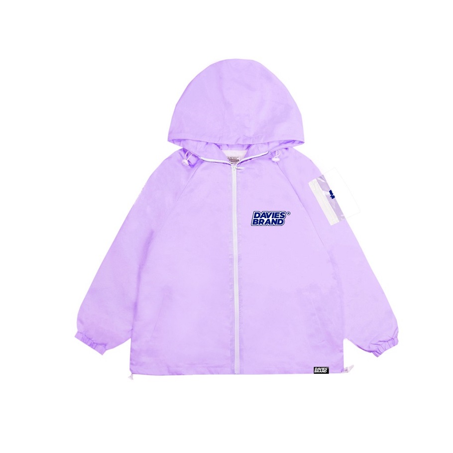 Áo khoác dù nữ form rộng màu tím davies - dss jacket basic mark 3-purple
