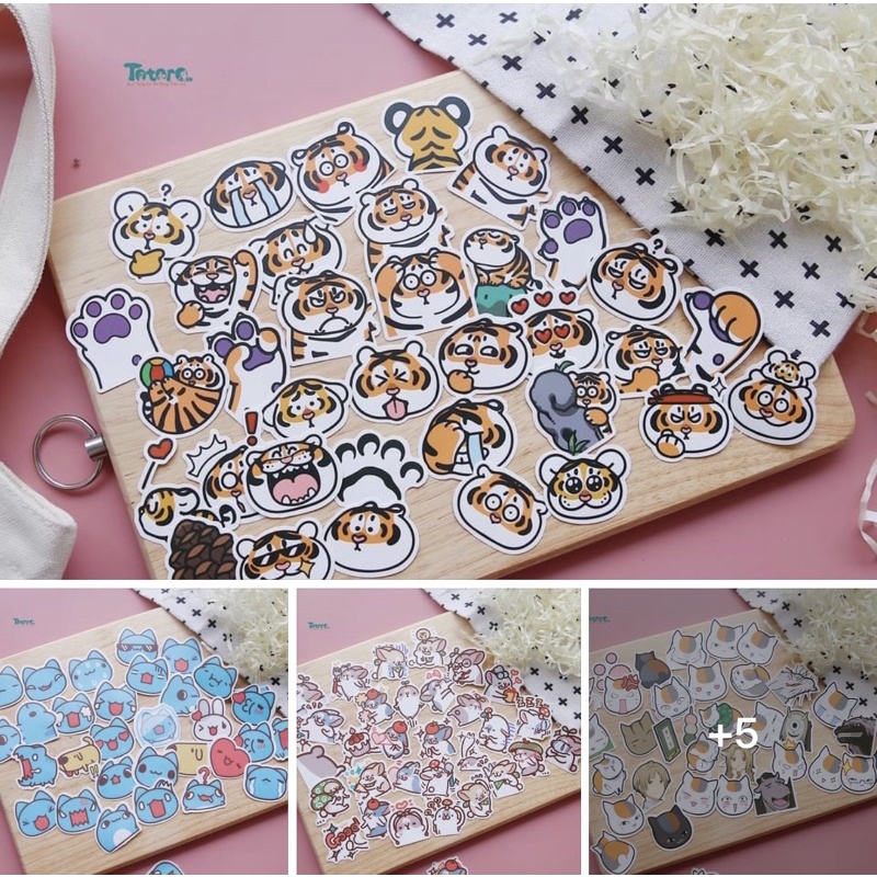 Sticker dán nhiều hình Hổ Béo - Mèo Capoo - Among Us - Marvel - Chó Shiba - Mèo Nyanko và nhiều hình dễ thương khác