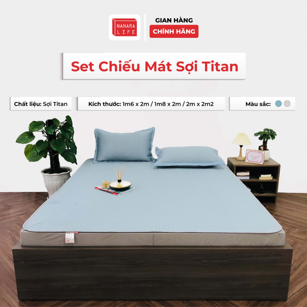 Set Chiếu Điều Hòa Nanara Life Sợi Titan Mềm Mại, Thoáng Khí, Đủ Kích Thước