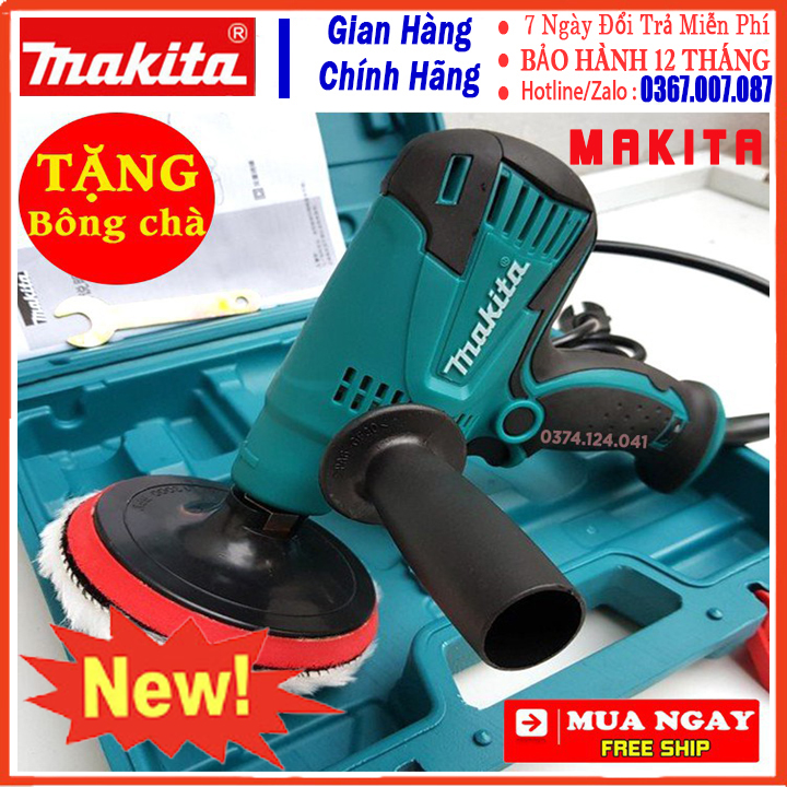 Máy đánh bóng makita gv6010 600w - tem nổi - máy chà nhám đĩa makita - máy đánh bóng xe hơi, máy đánh bóng xe máy