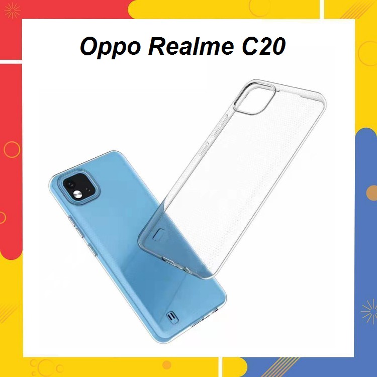 Ốp lưng silicon realme c20 dẻo trong suốt siêu hót