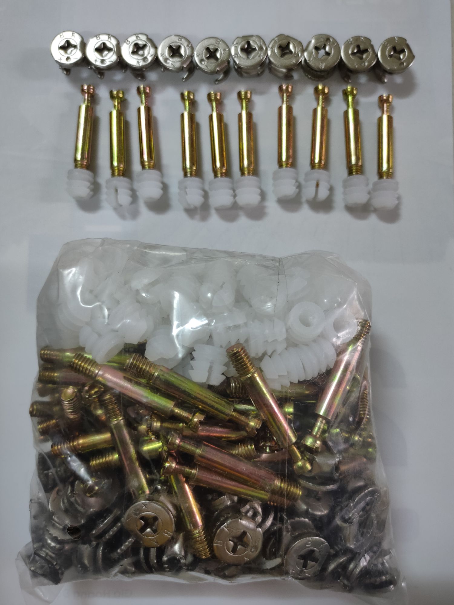 Combo 100 bộ ốc cam chốt liên kết 3 chi tiết