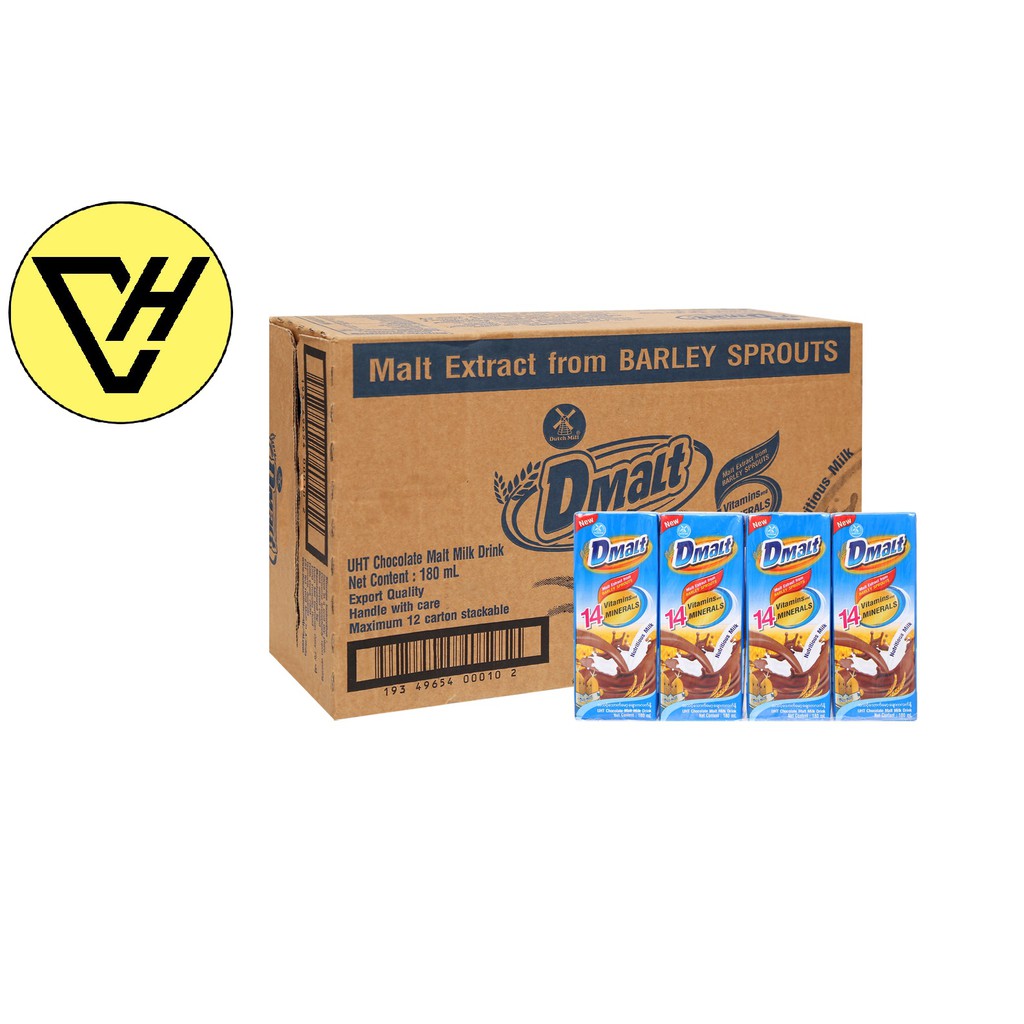 Sữa Cacao Lúa Mạch DMALT 180ml Thùng 32 Hộp (180ml x 4 Hộp)