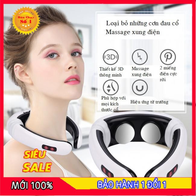 Máy masa cổ vai gáy - Máy massage cầm tay 6 chế độ xung điện - phương pháp điều trị kích xung điện - Dụng cụ matxa