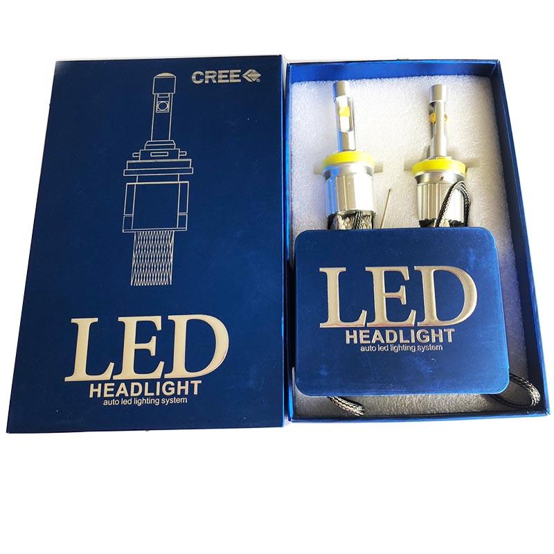 Cặp bóng đèn Lumiled 9005/ HB3 Hàn Quốc cao cấp Chip led XHP50 ánh sáng vàng 4300K (BH 6 Tháng)