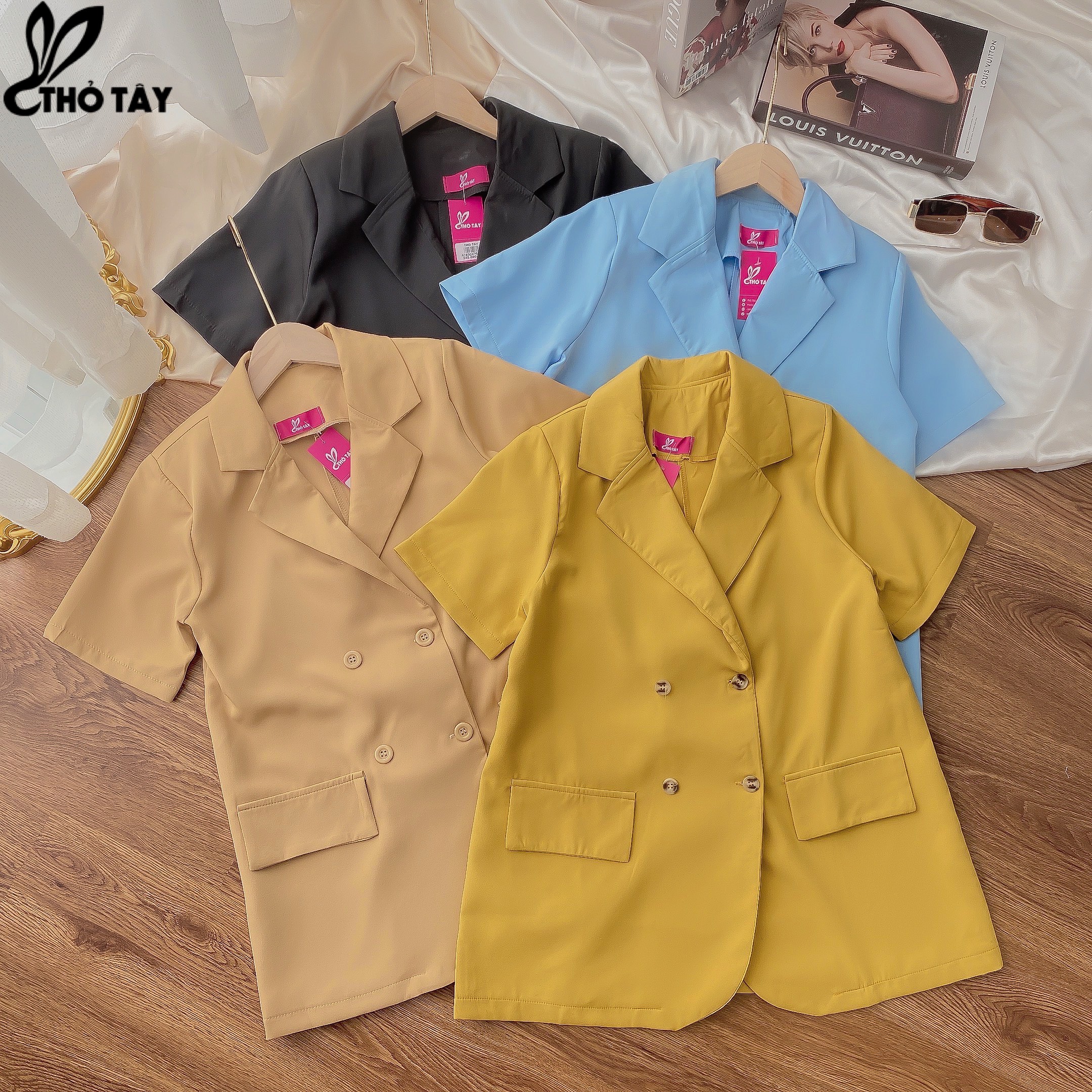 Áo khoác vest nữ tay ngắn - thỏ tây a385cx76
