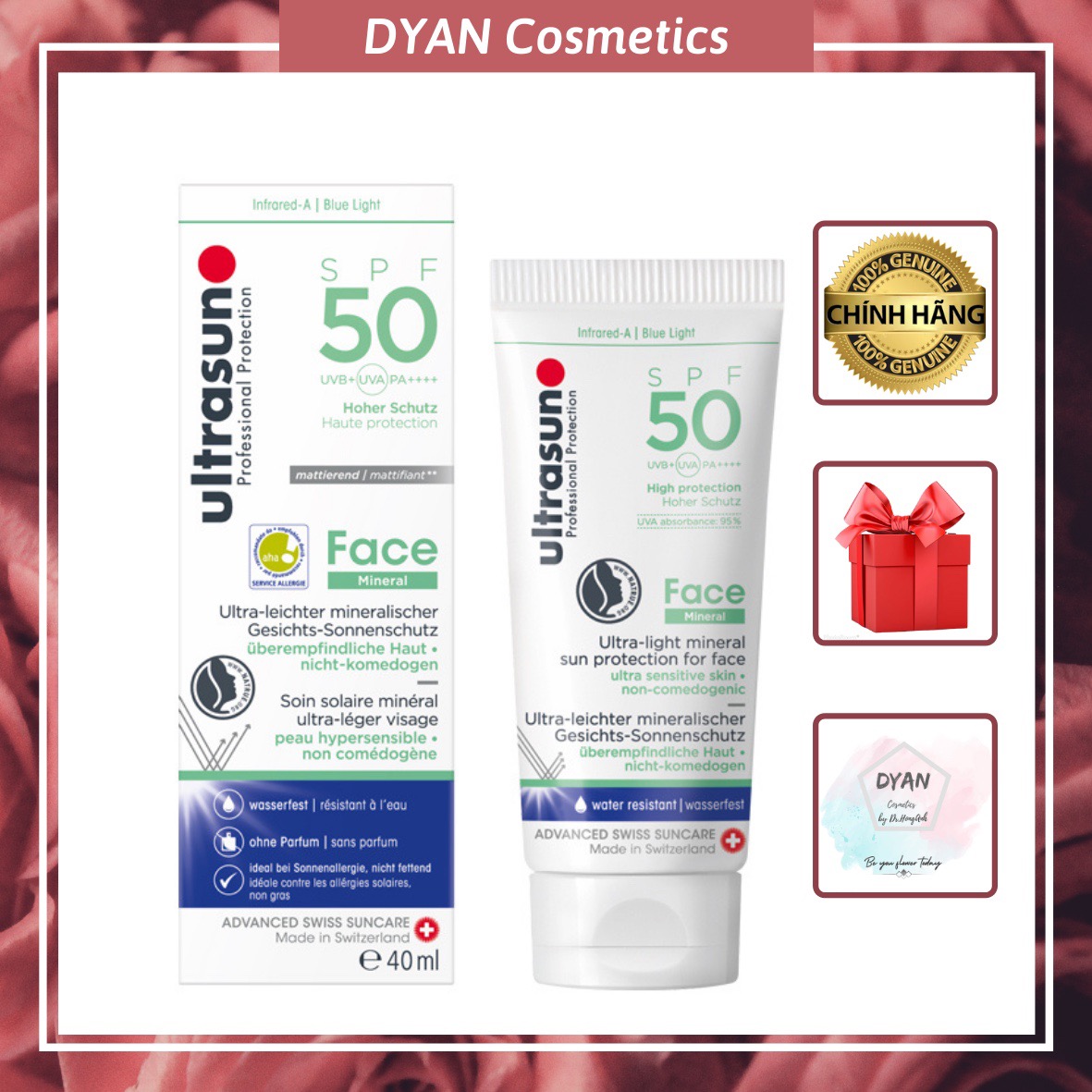 Kem Chống Nắng Khoáng Chất Ultrasun Face Mineral SPF50 PA++++