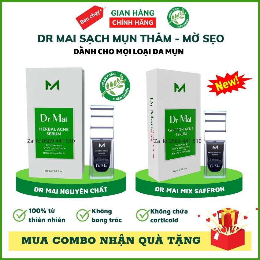 Serụm mụn Dr Mai nguyên chất, sạch bay các loại mụn thâm giúp da trắng sáng min màng, đẩy hết nhanh mụn lên khỏi bề mặt da. Thảo dược 100% từ thiên nhiên an toàn, hiệu quả ngay sau 7 ngày sử dụng