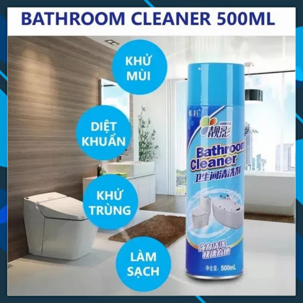 Chai xịt tẩy rửa nhà tắm đa năng siêu sạch 500ml, chai xịt tẩy rửa đa năng, tẩy siêu sạch, không độc hại