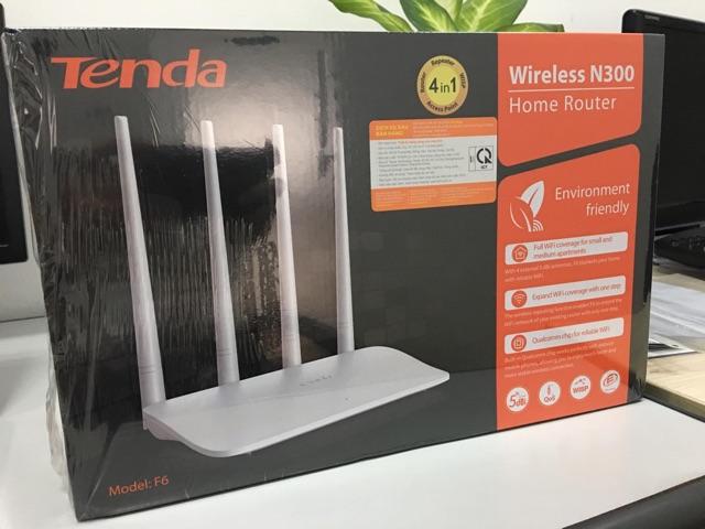 THIẾT BỊ PHÁT SÓNG WIFI 4 ANTEN TỐC ĐỘ CAO XUYÊN TƯỜNG TENDA F6 Wireless N300