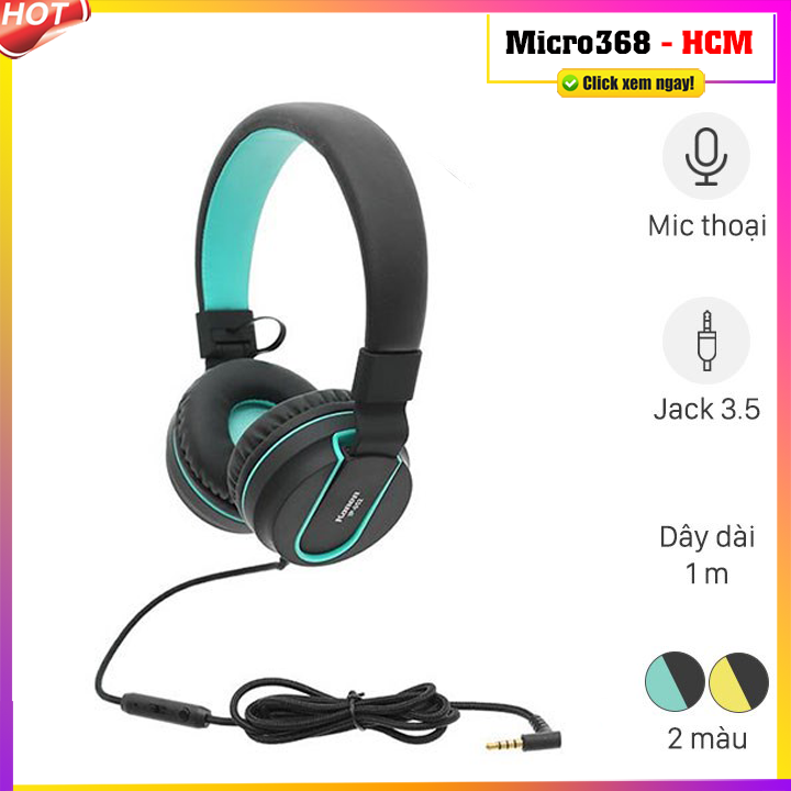 MICRO368 Tai nghe chụp tai Kanen IP952 bass hay đệm tai êm bảo hành 1 năm đổi mới