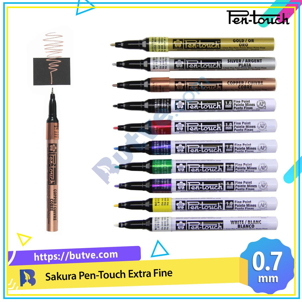 Bút sơn dầu vẽ đa chất liệu Sakura PenTouch Extra Fine - Ngòi 0.7mm