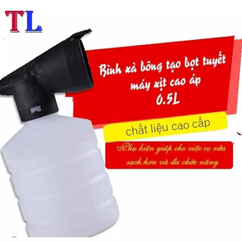 Bình xà bông tạo bọt tuyết cho máy rửa xe Dung tích 500ml Trọng lượng nhẹ, nhỏ gọn, linh hoạt