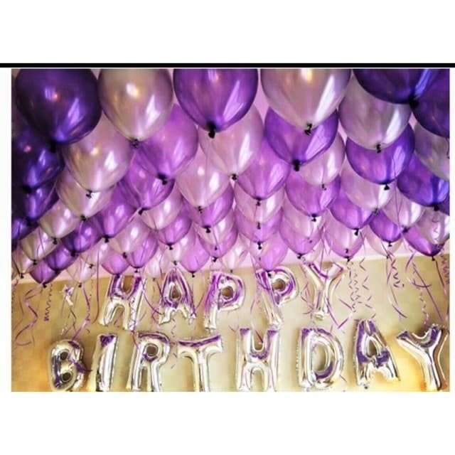 Set Happy birthday kèm bóng nhũ trang trí tiệc sinh nhật, thôi nôi